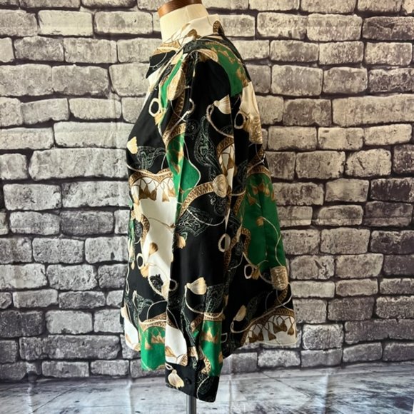 Chico's No Iron Button Down Long Sleeve Blouse Size Large - Picture 4 of 10